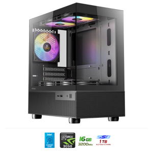 מחשב גיימינג | Intel i5-12400F | RTX 3050 6GB | 16GB RAM | 1TB NVMe | מארז Antec CX200M RGB