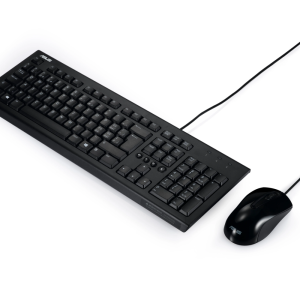 סט חוטי מקלדת ועכבר ASUS U2000A שחור עברית/אנגלית
